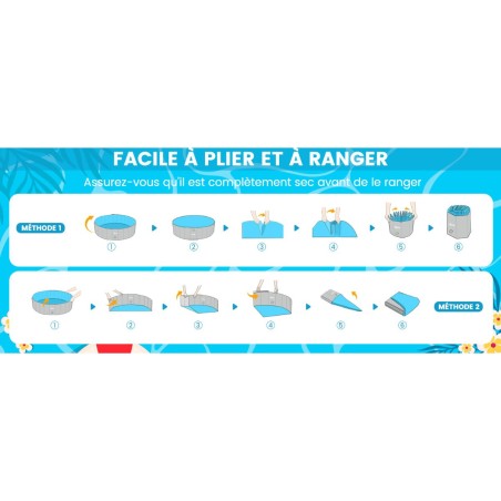 Piscine pour Chien PVC 120x30 cm Sol Antidérapant Jeu d'eau pour Animaux KZ GARDEN