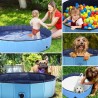 Piscine pour Chien PVC 120x30 cm Sol Antidérapant Jeu d'eau pour Animaux KZ GARDEN