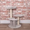 Arbre à Chat Hauteur 62 cm 3 Plateformes perchées Griffoir Sisal Corde de Jeu Tour à griffer Perchoir
