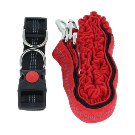 Harnais et Laisse pour chien 190 cm Ceinture réglable 55 à 90 cm Longe Elastique Balade Jogging KZ GARDEN