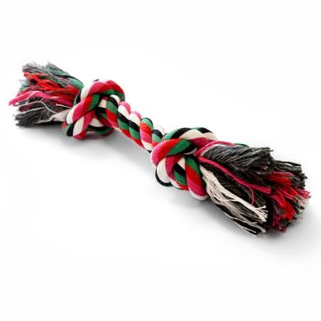 Jouet pour Chien Corde Coton Jeu dentaire 20 cm Os à Mâcher Hygiène Bucco-dentaire Nœuds