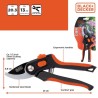 Sécateur de jardin Lame en Acier Trempé 20.3cm - Ciseaux de Jardin Coupe 13mm Plantes, Haies et Fleurs  Black&Decker