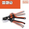 Sécateur de jardin Lame en Acier Trempé 20.3cm - Ciseaux de Jardin Coupe 13mm Plantes, Haies et Fleurs  Black&Decker
