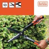 Cisaille de jardin Lames ondulées 53cm Tampon anti chocs Black et Decker