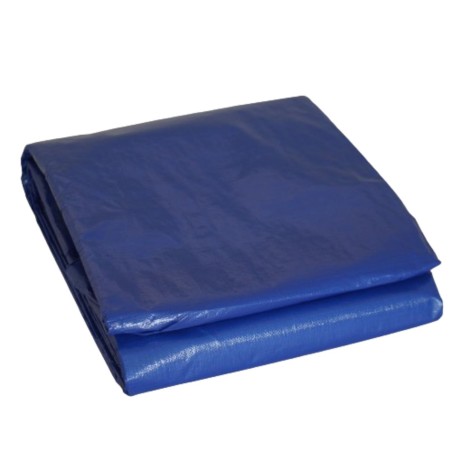 Bâche piscine rectangulaire 6 x 10m Bleue marine avec filet d'écoulement résistance 140g/m2
