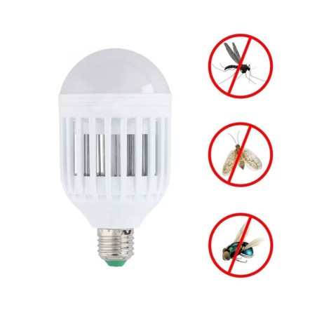 Lampe led anti moustique Insectes volants 2en1 Ampoule LED vissable douille standard E27 GRUNDIG