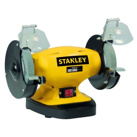 Meuleuse d’établi professionnelle 2 Meules Ø150 mm Grain de 36 et 60 Base en fonte anti basculement STANLEY