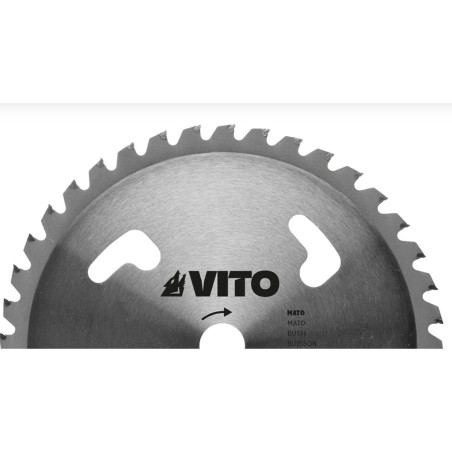 Lame de coupe pour débroussailleuse 40 dents Diam 255mm au Carbure Alesage 25.4 VITO