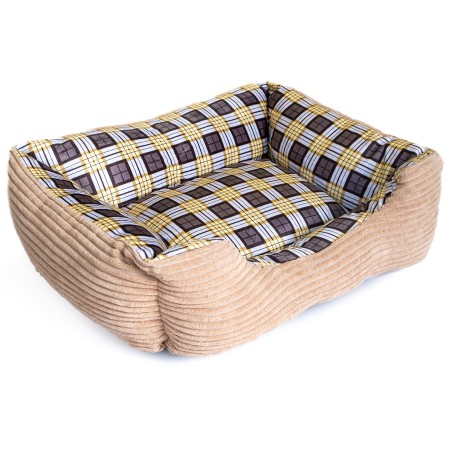 Panier pour Chien et Chat BEIGE Coussin Anti Stress Chiot Lit Confortable Lavable KZ GARDEN