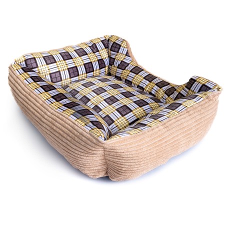 Panier pour Chien et Chat BEIGE Coussin Anti Stress Chiot Lit Confortable Lavable KZ GARDEN