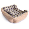 Panier pour Chien et Chat BEIGE Coussin Anti Stress Chiot Lit Confortable Lavable KZ GARDEN
