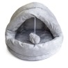 Panier pour chat avec Coussin Lavable Niche avec balle Grotte Cabane Rembourrée Douillet KZ GARDEN