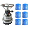 Rechaud à gaz 1200W Plaque Inox + 6 cartouches de gaz 190gr CAMPER GAZ