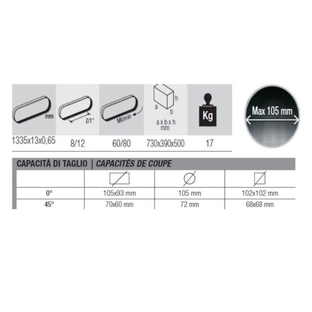 Scie à ruban pour métaux 750W Professionnelle Coupe à sec 105mm Lame Bimétallique Cobalt  STANLEY