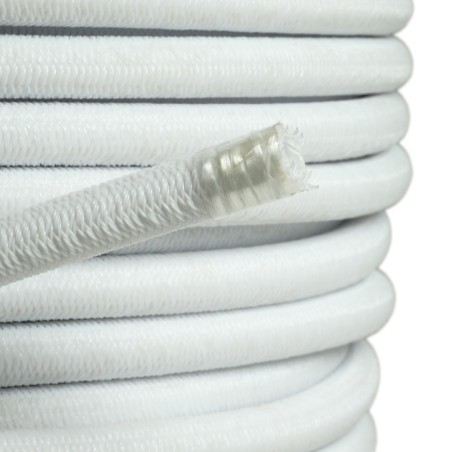 Sandow élastique Diamètre 9 mm 50 mètres Tendeur Couleur Blanc Fixation Baches