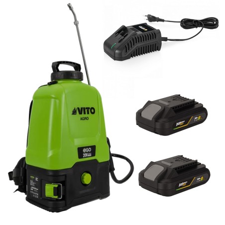 Pulvérisateur Electrique à Batterie 20V 16L 5bar + 2 Batteries Lithium 2Ah + Chargeur VITO