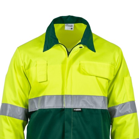 Blouson de travail Jaune FLUO Taille XL  Veste 5 poches haute visibilité VITO