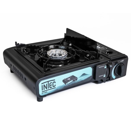 Réchaud gaz Portable 2200W + 12 Cartouches gaz butane Camping Road trips Piezo Mallette Etna INTEC