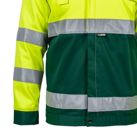 Blouson de travail Jaune FLUO Taille L Veste 5 poches haute visibilité VITO