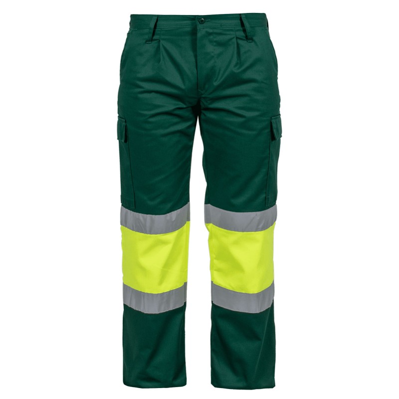 Pantalon de travail haute visibilité Fluo Bicolor Taille 42 Multipoches VITO