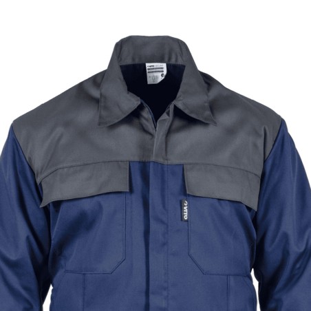 Blouson de travail Bleu marine Gris Taille XL Veste Polyester / Coton 4 poches VITO