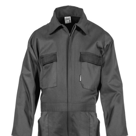 Combinaison de Travail 5 poches Taille M Gris/Noir Polyester/Coton VITO