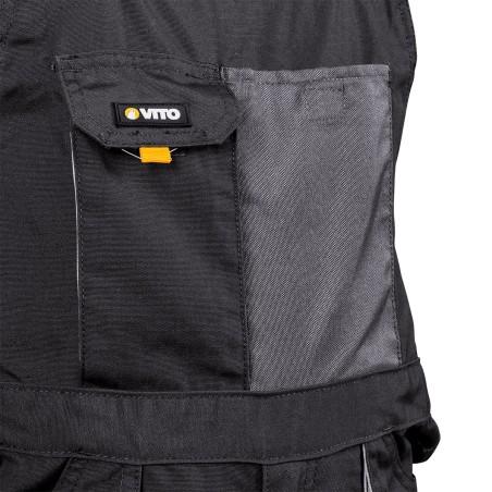 Salopette de travail Comfort Plus Taille 40 Couleur Gris Protection Oxford 10 Poches VITO