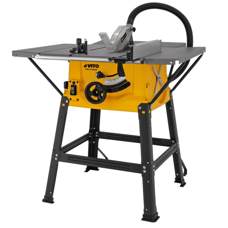 Scie circulaire sur table 1800W Lame Ø 250mm 740 x 620 mm Coupe de 85mm VITO