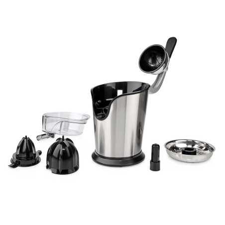 Presse-agrumes 100W Inox Silencieux Levier Bec Anti goutte 2 cones Haute Qualité NEDIS