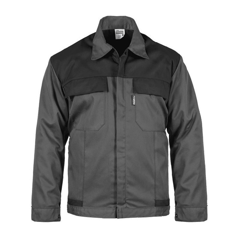Blouson de travail Gris et Noir Taille L Veste Polyester / Coton 4 poches VITO