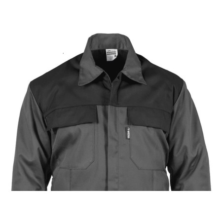 Blouson de travail Gris et Noir Taille XXL Veste Polyester / Coton 4 poches VITO