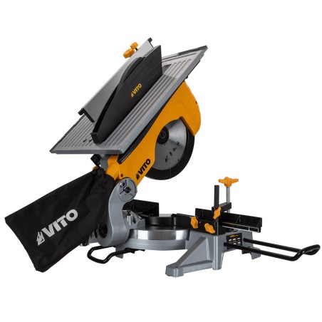 Scie circulaire combinée 1800W 2en1 Double coupe Disque 250 mm Alesage 30mm Découpe 45/45° VITO