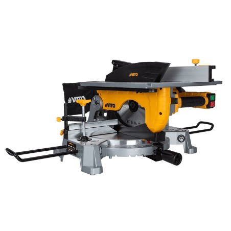 Scie circulaire combinée 1800W 2en1 Double coupe Disque 250 mm Alesage 30mm Découpe 45/45° VITO