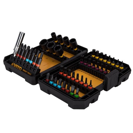 Coffret de 47 Embouts pour Visseuse à choc Acier JR Chrome vanadium VITO