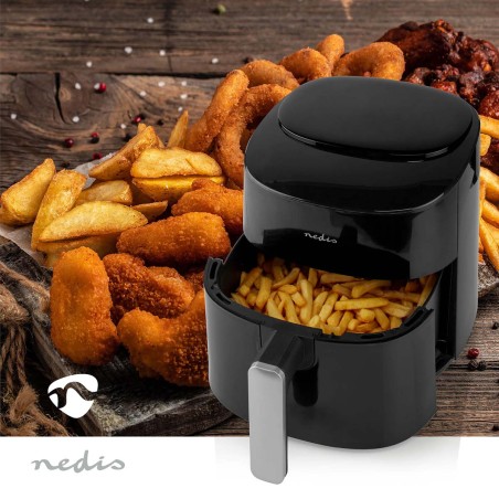 Friteuse à air chaud Air fryer Numérique 4,5L sans huile 1800W NEDIS
