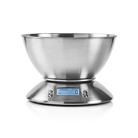 Balance de cuisine Numérique Ecran LCD Acier Bol amovible 5kg NEDIS