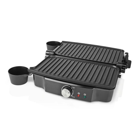Grill de contact 1500W Sandwiches Pannini Grillades Plaque Anti-adhésive Poignée froide NEDIS