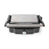 Grill de contact 1500W Sandwiches Pannini Grillades Plaque Anti-adhésive Poignée froide NEDIS