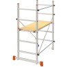 Echafaudage de travail Hauteur travail 2.85m Plateau 110 x 40 cm Aluminium Charge 120Kg BRIXO