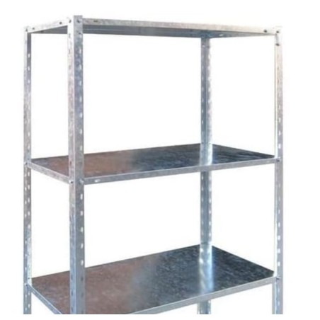 Etagère 4 tablettes L75xP30xH150 cm Acier zingué Résistance 40kg BRIXO