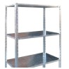 Etagère 4 tablettes L75xP30xH150 cm Acier zingué Résistance 40kg BRIXO