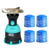 Rechaud gaz 1200W piezo Coque ABS + 4 Cartouches gaz 190 gr INTEC