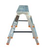 Escabeau 3 marches Marche-pied Aluminium Charge 125 kg Pliable Pieds anti-dérapants BRIXO