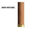 Parasol de jardin 3m x 3m Forme Carrée Blanc Ecru avec bordure de 50 mm Mat bois naturel KZ GARDEN