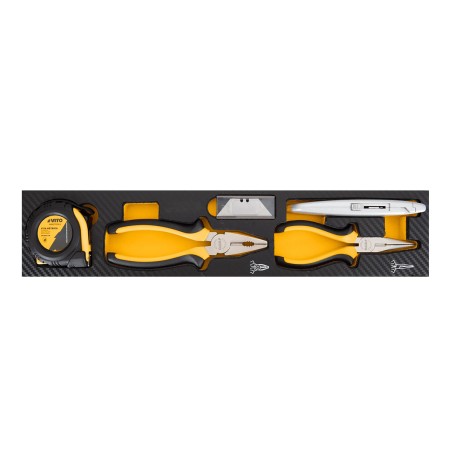 Caisse à outils 90 Pièces pièces Chrome vanadium Boite métal à rabats VITO