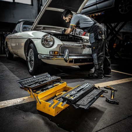 Caisse à outils 90 Pièces pièces Chrome vanadium Boite métal à rabats VITO