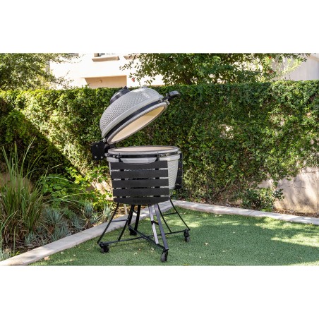 Barbecue à charbon Kamado Noir Céramique Grille Ø 52cm 134 x 77 x 120 cm PIT BOSS