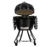 Barbecue à charbon Kamado Noir Céramique Grille Ø 52cm 134 x 77 x 120 cm PIT BOSS