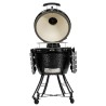 Barbecue à charbon Kamado Noir Céramique Grille Ø 52cm 134 x 77 x 120 cm PIT BOSS