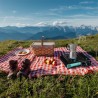 Réchaud à gaz 2200W Etna + 2 Plaques (Plancha et Grill) + 4 Cartouches gaz Camping Barbecue Mallette INTEC